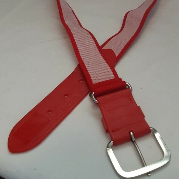VTG ADIDAS buckle slide adjustable stretch belt golf sports RED 32-34 waist - Picture 5 of 5